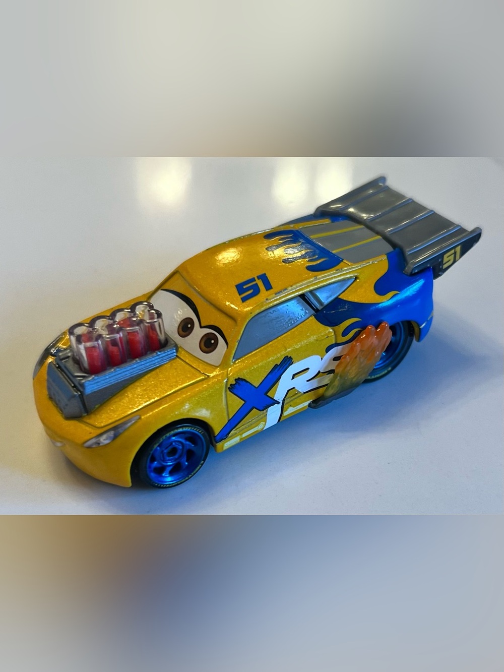 Disney Pixar Cars XRS DRAG RACING CRUZ RAMIREZ 1:55 Diecast Metal Yellow